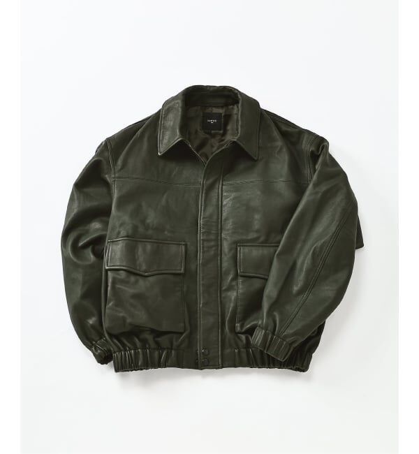 EDIFICE「A2 レザーショートブルゾン」|ライダースジャケット|