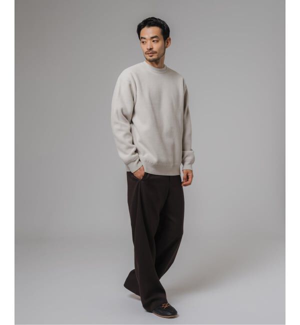 EDIFICE「ライト シェニール ヤーン クルーネック プルオーバー」|ニット・セーター|