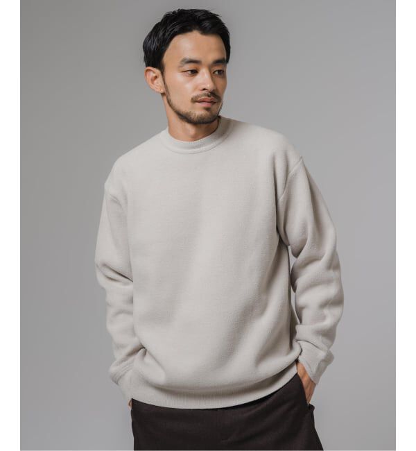 EDIFICE「ライト シェニール ヤーン クルーネック プルオーバー」|ニット・セーター|