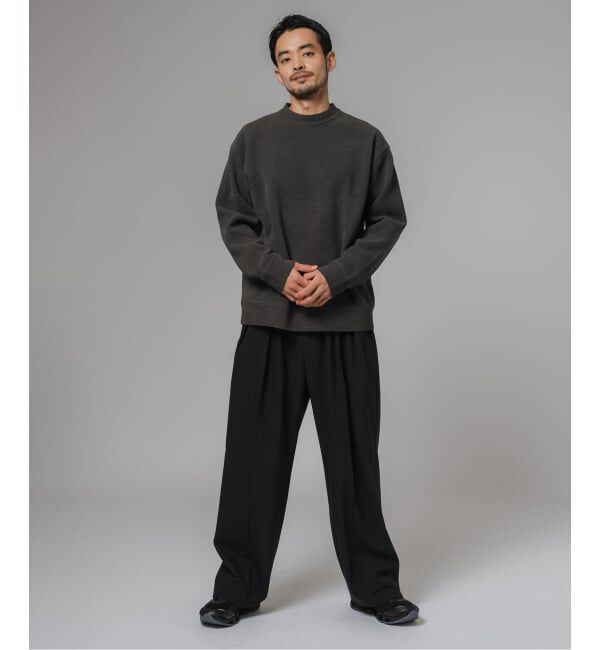 EDIFICE「ライト シェニール ヤーン クルーネック プルオーバー」|ニット・セーター|