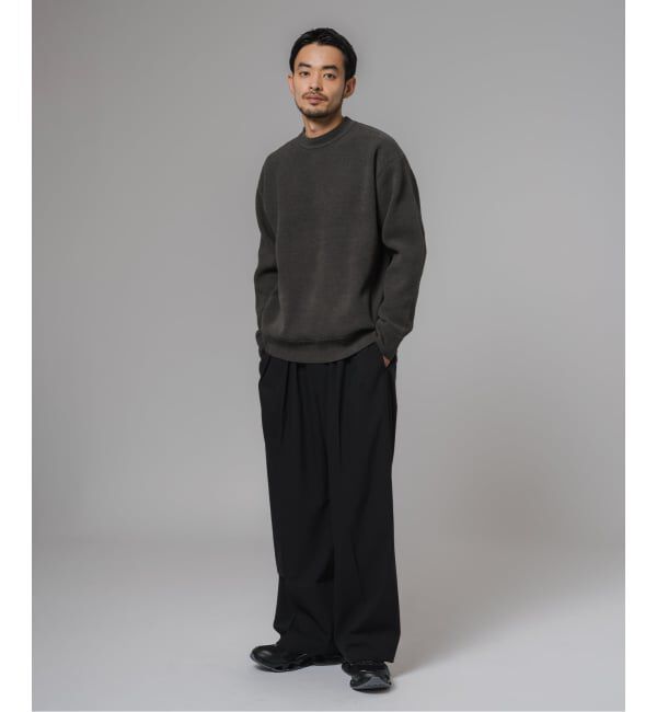 EDIFICE「ライト シェニール ヤーン クルーネック プルオーバー」|ニット・セーター|