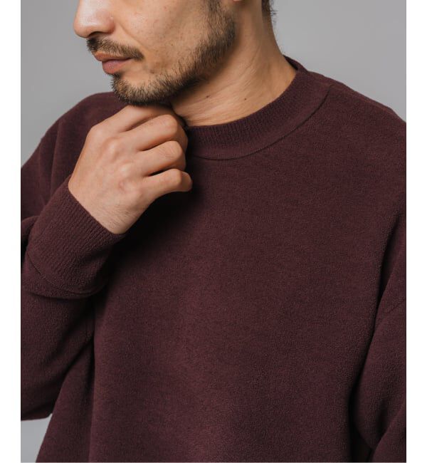 EDIFICE「ライト シェニール ヤーン クルーネック プルオーバー」|ニット・セーター|ブラウン