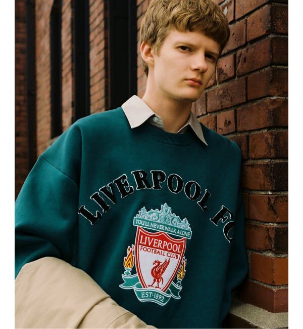 Liverpool FC「【Liverpool FC / リバプール FC】CHENILLE EMBROIDERYT KNIT」|ニット・セーター|グリーン