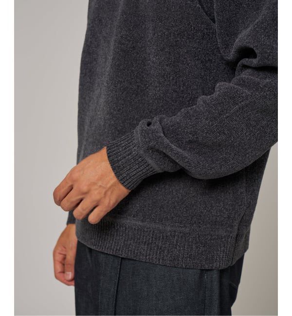 EDIFICE「シェニール ヤーン クルーネック ニット」|ニット・セーター|