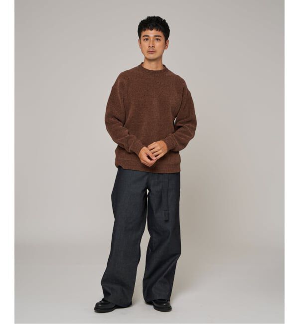 EDIFICE「シェニール ヤーン クルーネック ニット」|ニット・セーター|