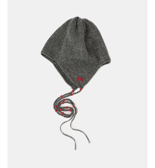 PULP「Margarines / マーガリンズ BEADED EAR HAT」|ニット帽|グレーA