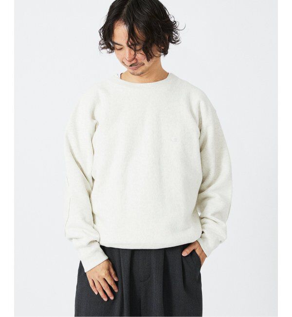 JOURNAL STANDARD relume「CHAMPION / チャンピオン 別注 R/W エルボーパッチ クルーネックスウェット」|スウェット・ジャージ|
