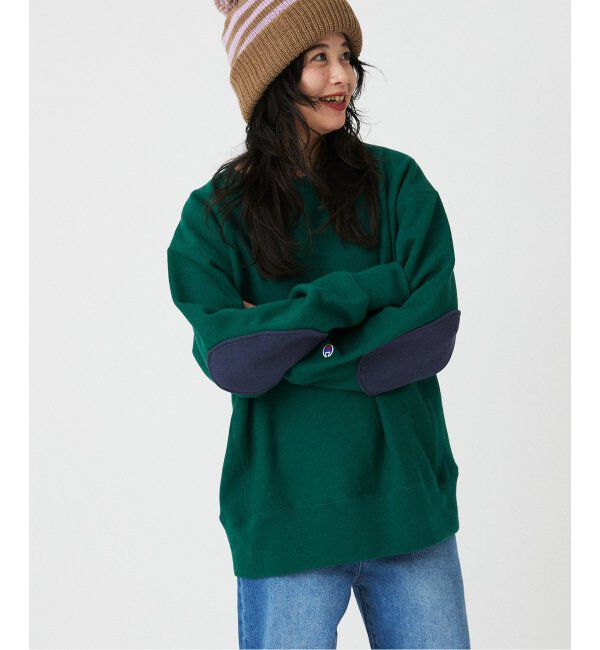 JOURNAL STANDARD relume「CHAMPION / チャンピオン 別注 R/W エルボーパッチ クルーネックスウェット」|スウェット・ジャージ|