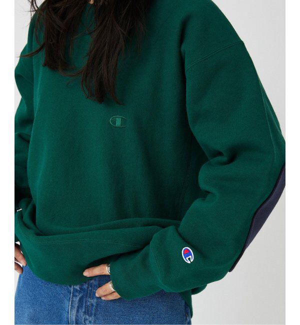 JOURNAL STANDARD relume「CHAMPION / チャンピオン 別注 R/W エルボーパッチ クルーネックスウェット」|スウェット・ジャージ|