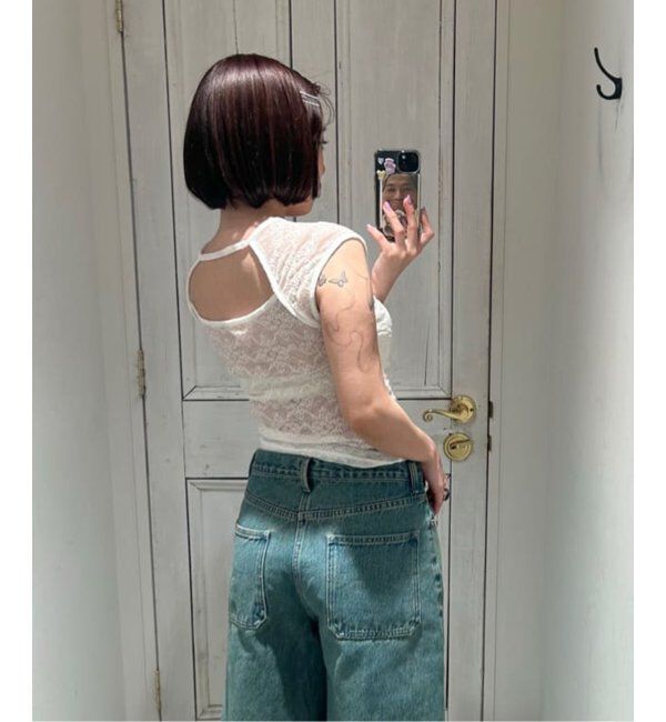 Oriens JOURNAL STANDARD「ストレッチレースフロントリボンTee」|Tシャツ・カットソー|