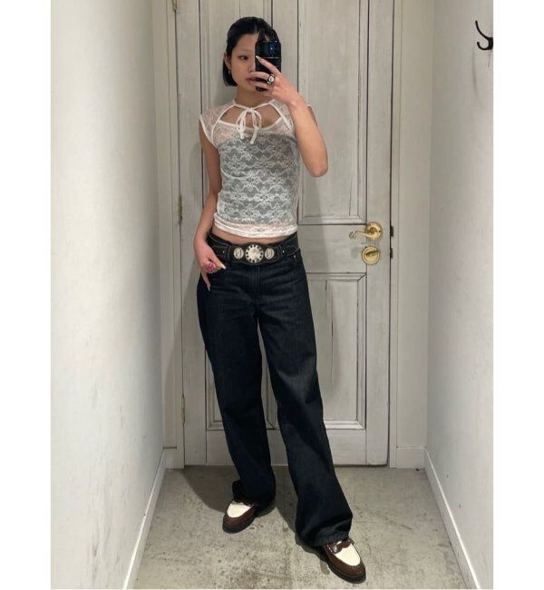 Oriens JOURNAL STANDARD「ストレッチレースフロントリボンTee」|Tシャツ・カットソー|