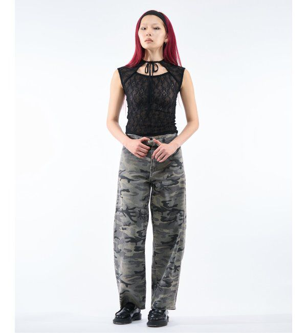 Oriens JOURNAL STANDARD「ストレッチレースフロントリボンTee」|Tシャツ・カットソー|