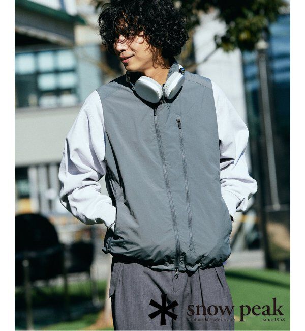 JOURNAL STANDARD relume「SNOWPEAK / スノーピーク 別注 Nylon Tussah VEST」|ダウンベスト・ベスト|グレー
