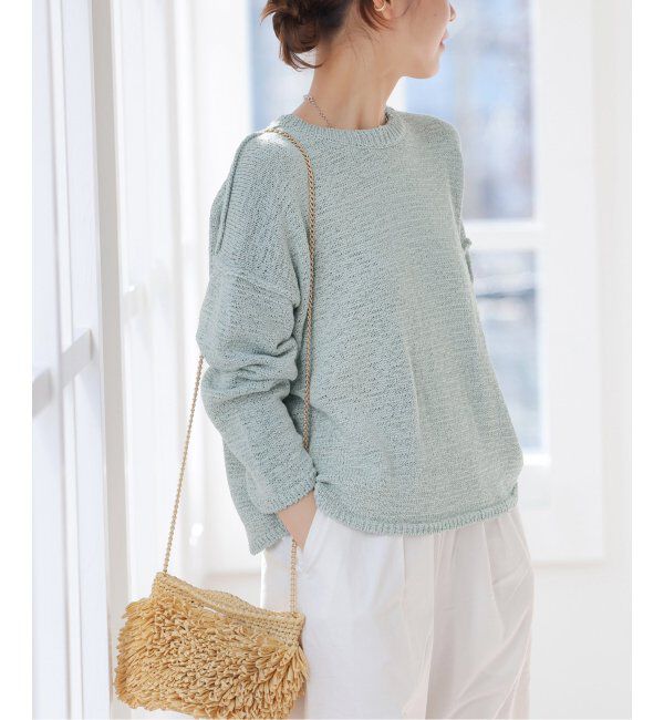 JOURNAL STANDARD relume「《WEB限定》テープヤーンルーズプルオーバー」|ニット・セーター|サックスブルー
