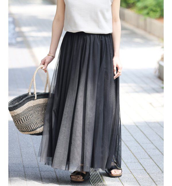 JOURNAL STANDARD relume「《WEB限定追加5》ウォッシャブルチュールイージースカート」|スカート|