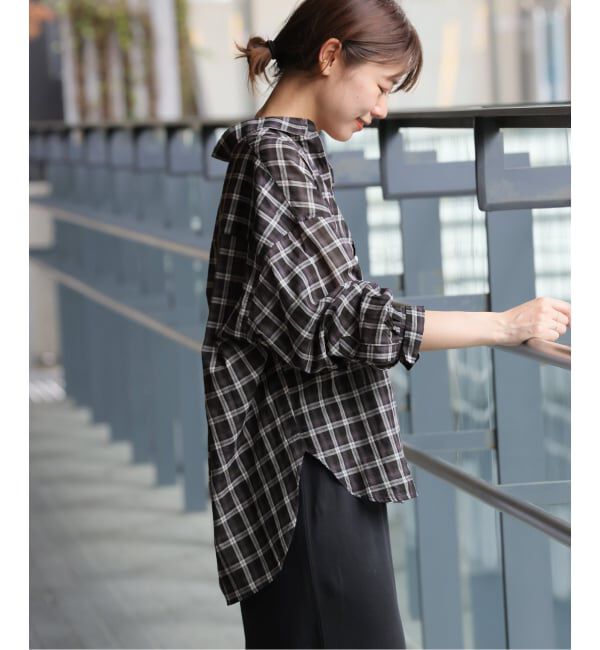 JOURNAL STANDARD relume「《追加2 / 新色》コットンローンチェックオーバーサイズシャツ」|シャツ・ブラウス|