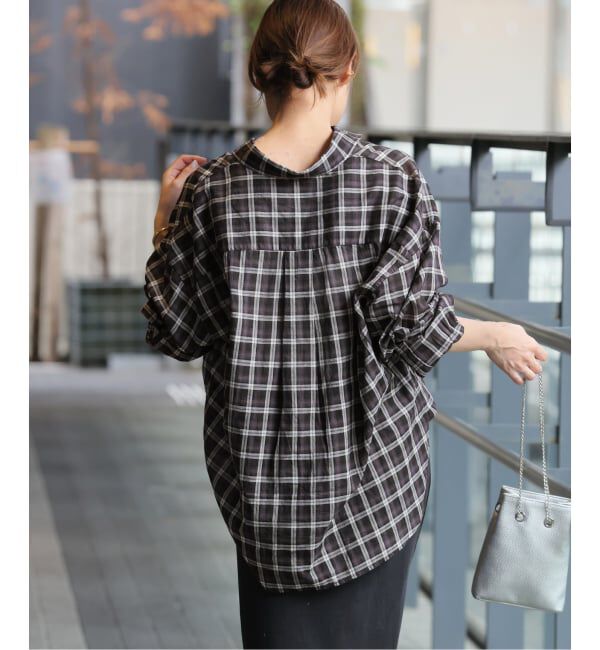 JOURNAL STANDARD relume「《追加2 / 新色》コットンローンチェックオーバーサイズシャツ」|シャツ・ブラウス|