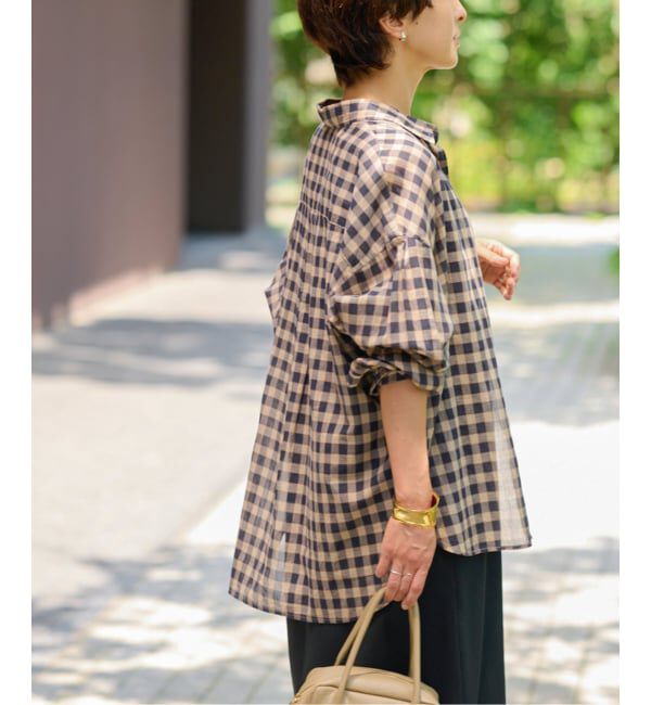 JOURNAL STANDARD relume「《追加2 / 新色》コットンローンチェックオーバーサイズシャツ」|シャツ・ブラウス|