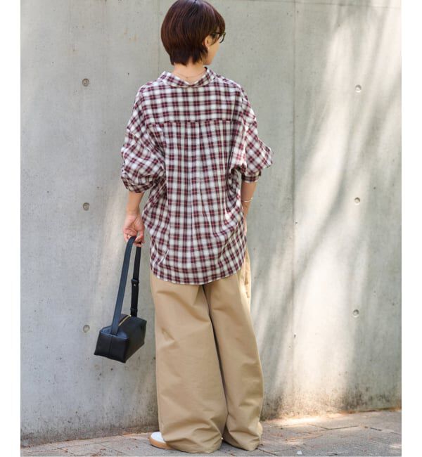 JOURNAL STANDARD relume「《追加2 / 新色》コットンローンチェックオーバーサイズシャツ」|シャツ・ブラウス|