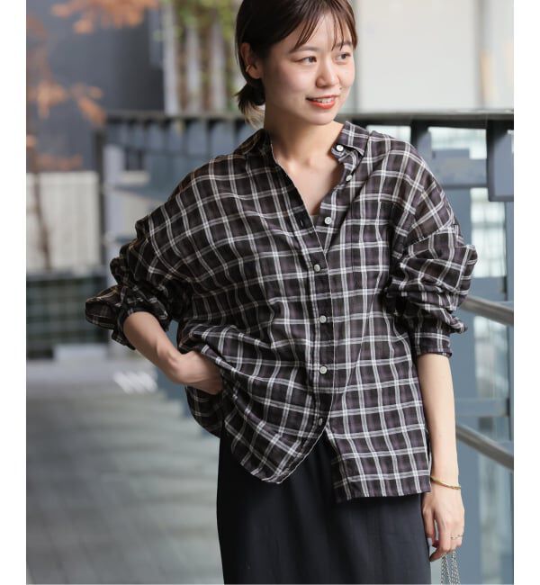 JOURNAL STANDARD relume「《追加2 / 新色》コットンローンチェックオーバーサイズシャツ」|シャツ・ブラウス|