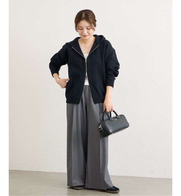 JOURNAL STANDARD「《追加》【洗える】ダブルニットフーディ」|カーディガン|