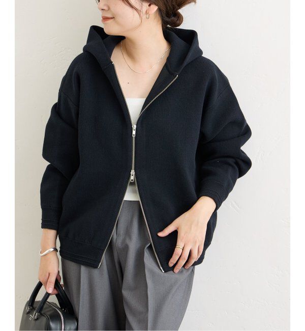 JOURNAL STANDARD「《追加》【洗える】ダブルニットフーディ」|カーディガン|