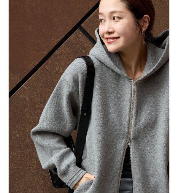 JOURNAL STANDARD「《追加》【洗える】ダブルニットフーディ」|カーディガン|