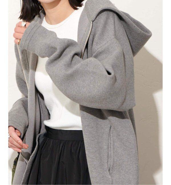 JOURNAL STANDARD「《追加》【洗える】ダブルニットフーディ」|カーディガン|