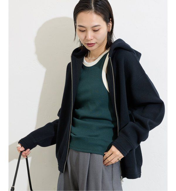 JOURNAL STANDARD「《追加》【洗える】ダブルニットフーディ」|カーディガン|