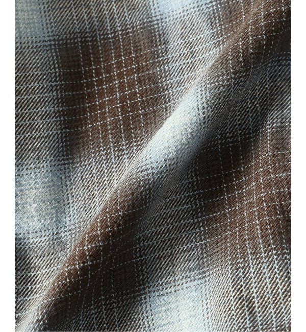 J.S.Homestead「J.S.Homestead / インディゴ チェック ミリタリー シャツ」|シャツ・ブラウス|