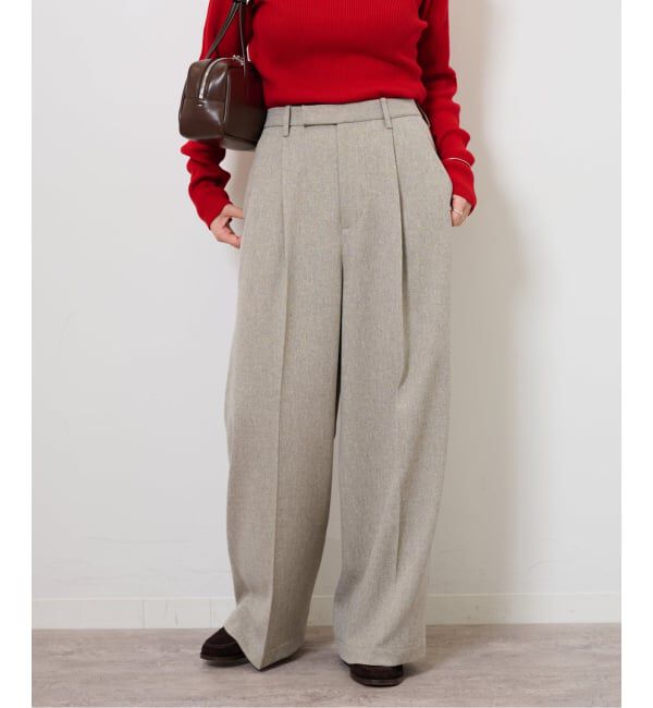 JOURNAL STANDARD relume「ツイーディーツイルタックワイドパンツ」|スラックス|ベージュ