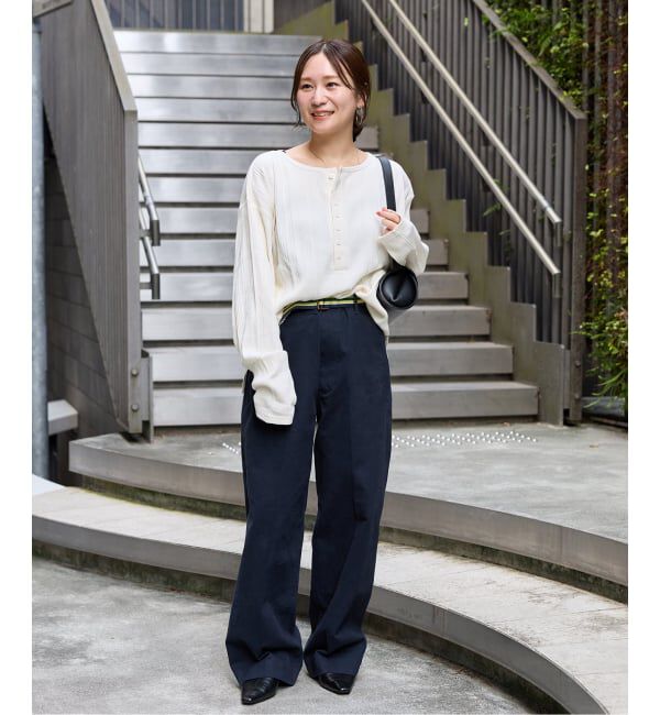 JOURNAL STANDARD「別注【HEALTH KNIT/ヘルスニット】オフショルダーヘンリーネックPO」|Tシャツ・カットソー|