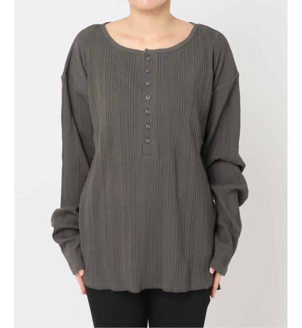 JOURNAL STANDARD「別注【HEALTH KNIT/ヘルスニット】オフショルダーヘンリーネックPO」|Tシャツ・カットソー|