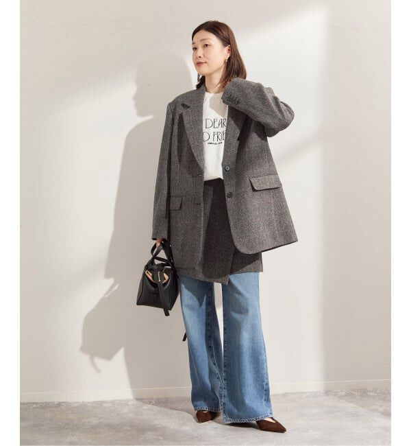 journal standard L'essage「シェットランドウールチェックラップスカート」|スカート|