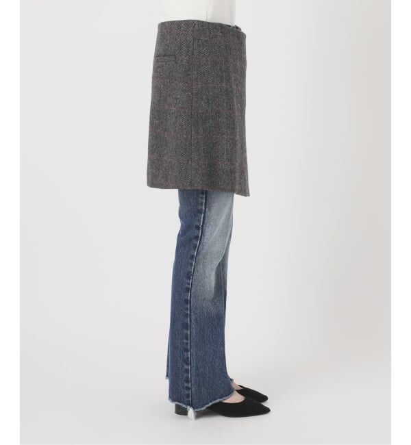 journal standard L'essage「シェットランドウールチェックラップスカート」|スカート|