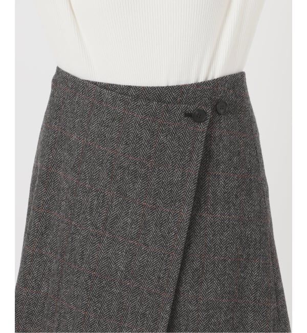 journal standard L'essage「シェットランドウールチェックラップスカート」|スカート|