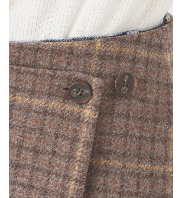 journal standard L'essage「シェットランドウールチェックラップスカート」|スカート|