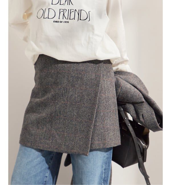 journal standard L'essage「シェットランドウールチェックラップスカート」|スカート|