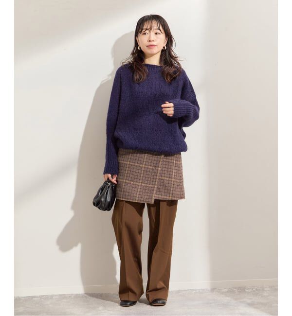 journal standard L'essage「シェットランドウールチェックラップスカート」|スカート|