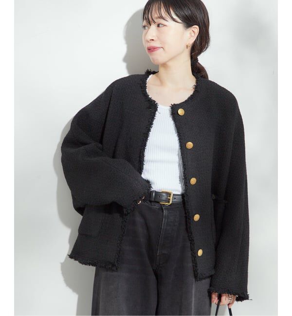 journal standard L'essage「《追加2》GIOLICATWEED ドルマンジャケット」|ノーカラージャケット|