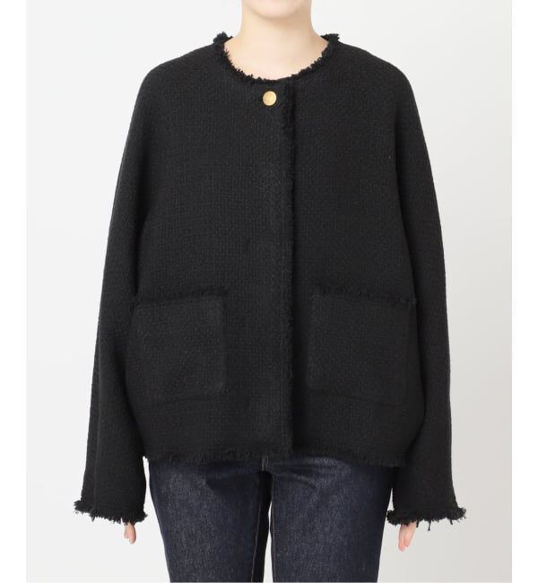 journal standard L'essage「《追加2》GIOLICATWEED ドルマンジャケット」|ノーカラージャケット|