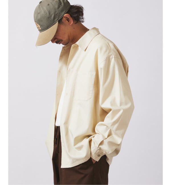 JOURNAL STANDARD relume「JAMES FABRIC / ジェームスファブリック ガーメントダイ コットン シャツ」|シャツ・ブラウス|ベージュ A