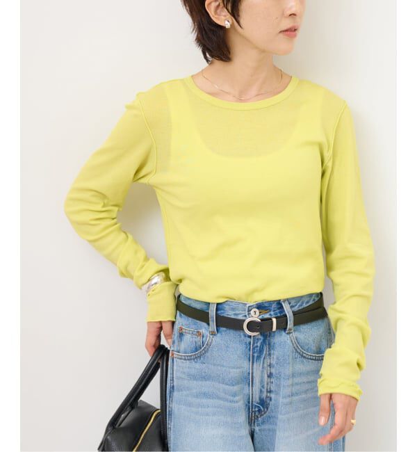 JOURNAL STANDARD relume「シアーテレコクルーネックプルオーバー」|Tシャツ・カットソー|イエロー
