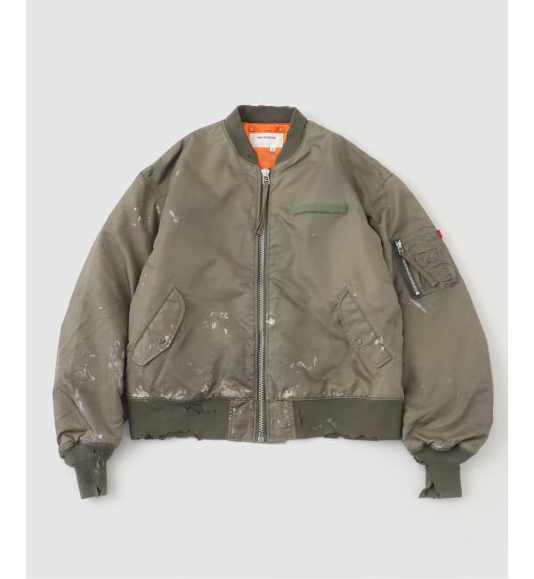 JOURNAL STANDARD「ANACHRONORM / アナクロノーム DIRTY NYLON MA-1」|ブルゾン・スタジャン|グリーン B