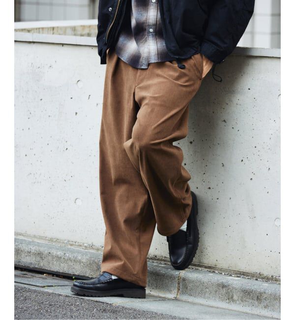 JOURNAL STANDARD「トリコット コーデュロイ  オーバー パンツ」|その他|ブラウン B