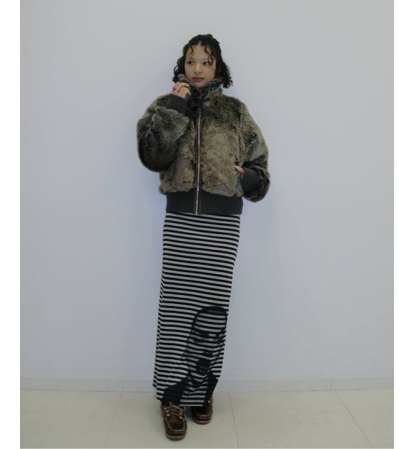 Oriens JOURNAL STANDARD「《予約追加3》ボーダープリントスカート」|スカート|