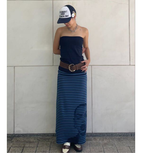 Oriens JOURNAL STANDARD「《予約追加3》ボーダープリントスカート」|スカート|