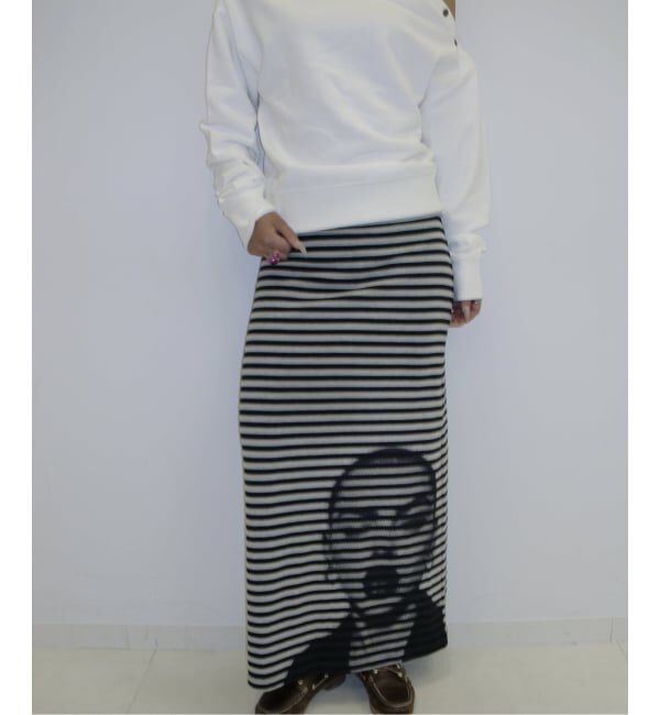 Oriens JOURNAL STANDARD「《予約追加3》ボーダープリントスカート」|スカート|