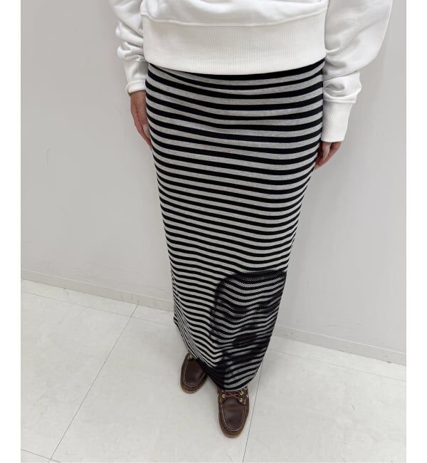 Oriens JOURNAL STANDARD「《予約追加3》ボーダープリントスカート」|スカート|