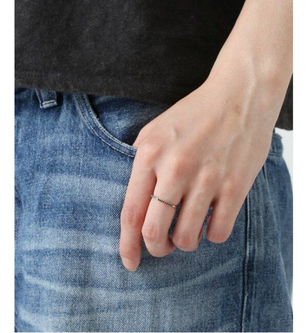 Lilas by Spick&Span「ハーフエタニティーブラックダイヤリングK10」|リング|